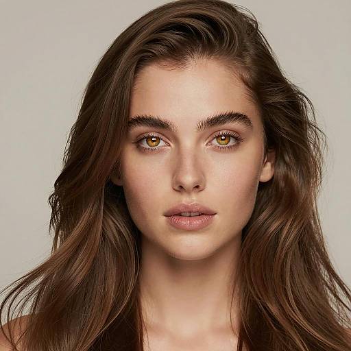 Portrait of Woman with Golden Brown Eyes