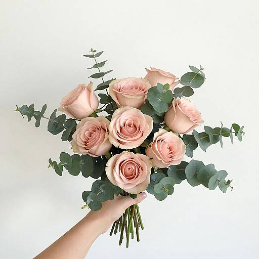 Elegant Blush Pink Rose Bouquet