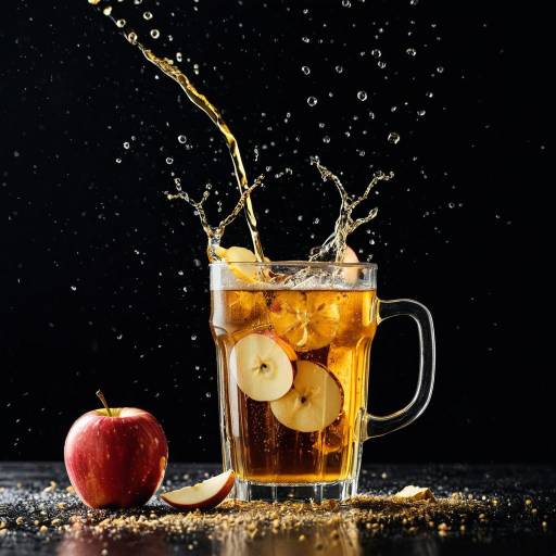 Elegant Splash of Cider and Ginger Ale