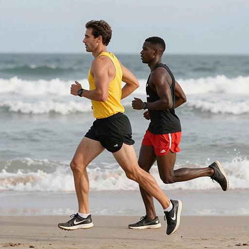 Dynamic Beach Running Scene