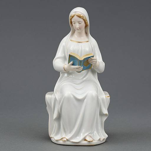English Porcelain Figurine of Woman Reading