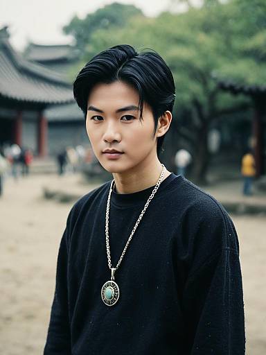 Solo Asian Male in Outdoor Costume