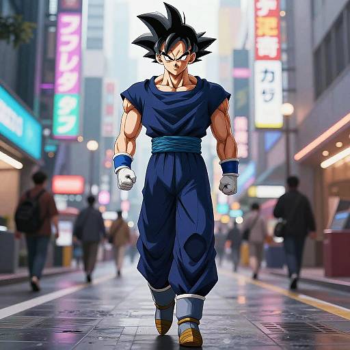 Vegito in Navy Suit Urban Scene