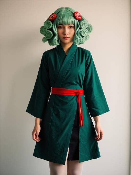 Woman in Tatsumaki Cosplay Costume