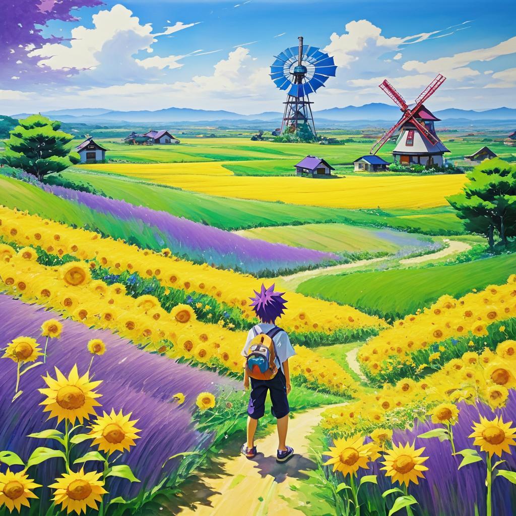 Anime Landscape: A Boy's Imagination