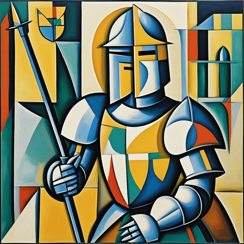 Cubist Knight Inspired by Picasso