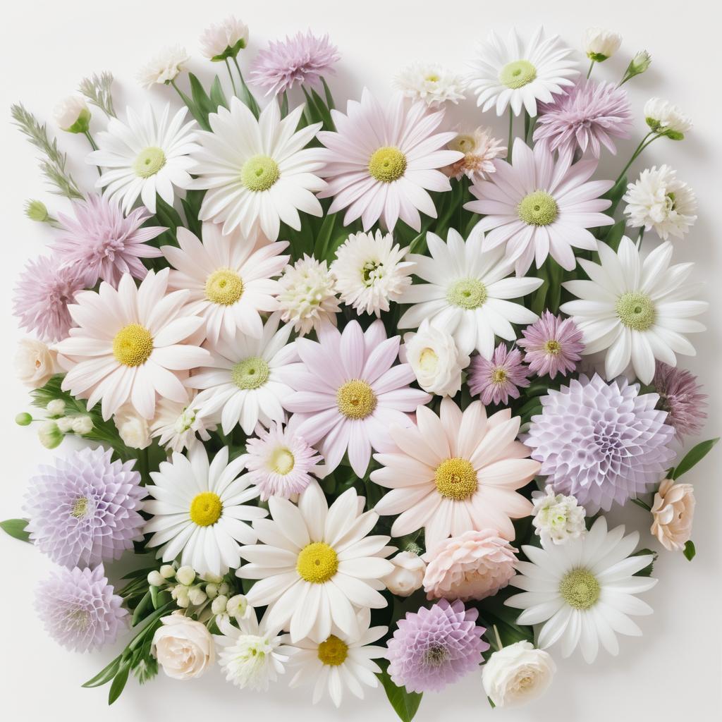 Delicate Floral Arrangement from Above