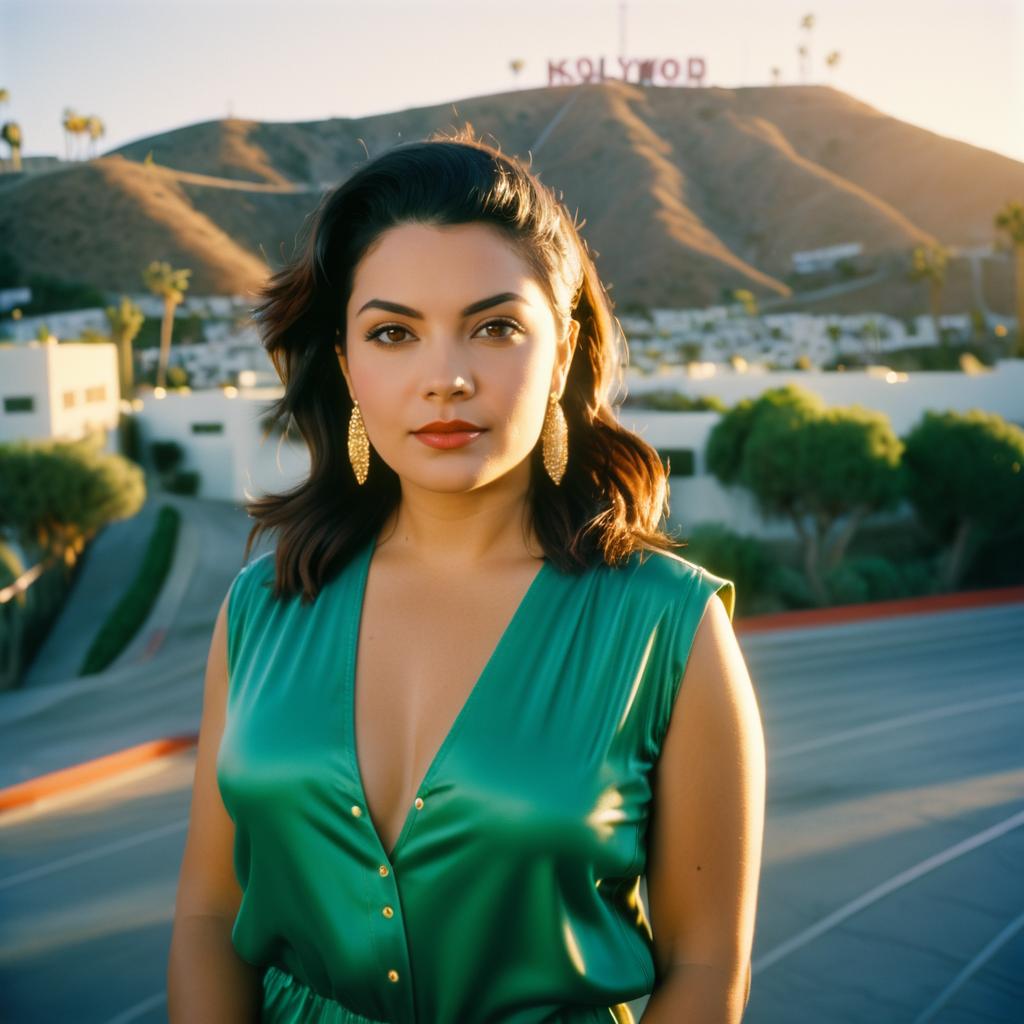 Sunset Portrait of a Stylish Mexican Woman