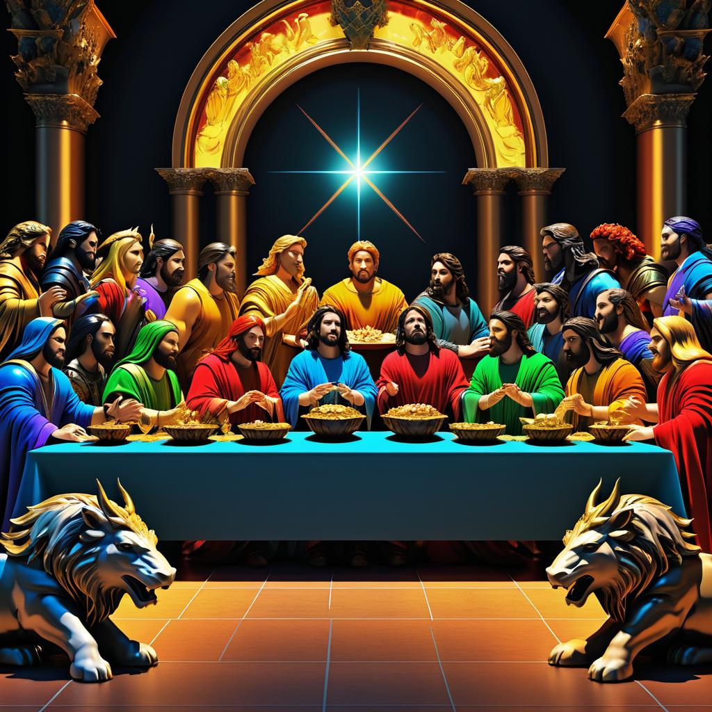 Mythical Last Supper Reimagined in Color