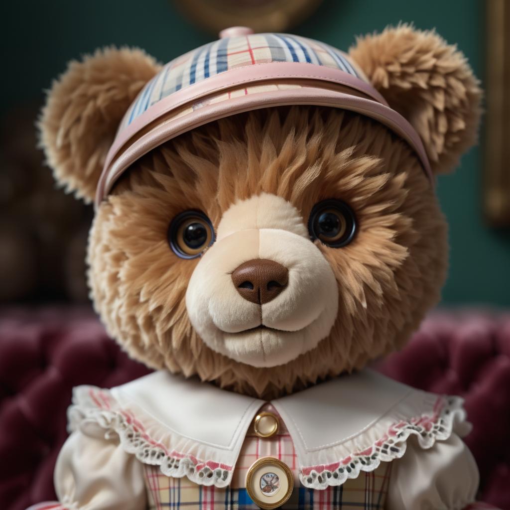 Hyper-Realistic Teddy Bear Portrait Shot