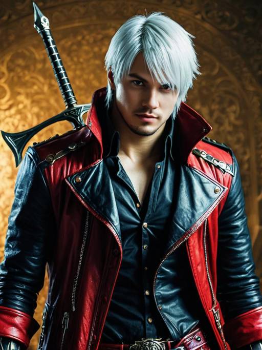 Man in Nero Devil May Cry Cosplay Costume