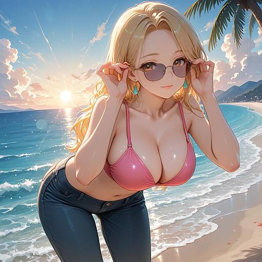 Blonde Beauty at the Beach
