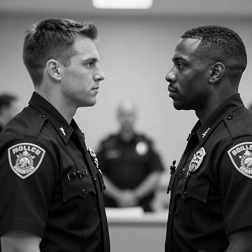 Intense Police Interaction: A Moment Captured