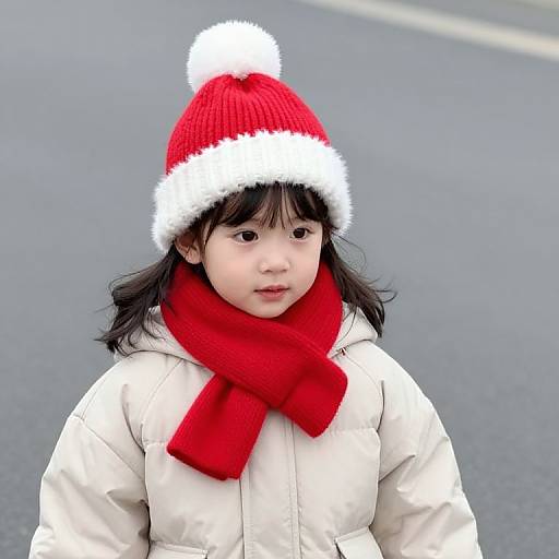 Young Girl in Winter Outfit