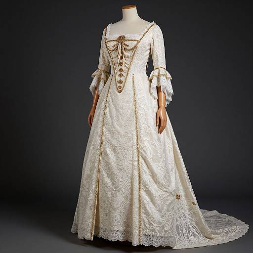 Elegant 18th-Century Wedding Dress