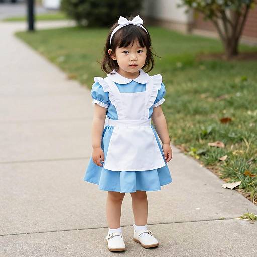 Toddler in Alice Costume