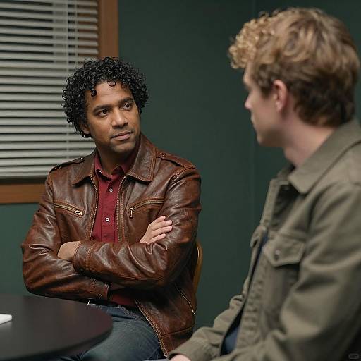 Intimate Portrait of Two Friends in Shadows