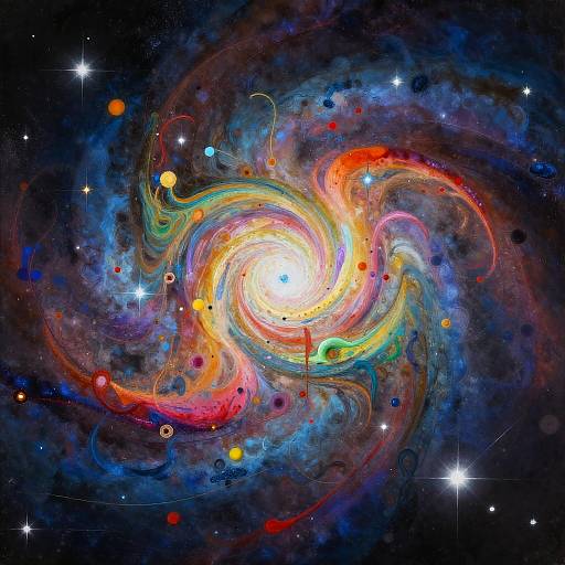 Vibrant Surreal Cosmic Imagination Art