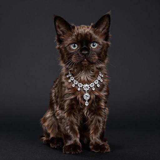 Luxurious Portrait of a York Chocolate Cat