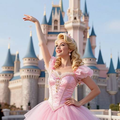 Hyper-Realistic Disney Brunette Dancer Logo