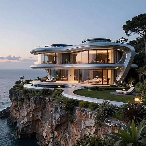 Futuristic Luxurious AI-Designed Mansion