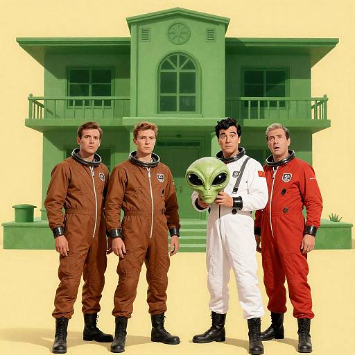 Abbott and Costello Go to Mars Movie Poster Illustration