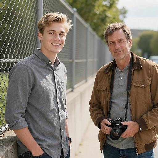 Outdoor Photograph of Two Men Together