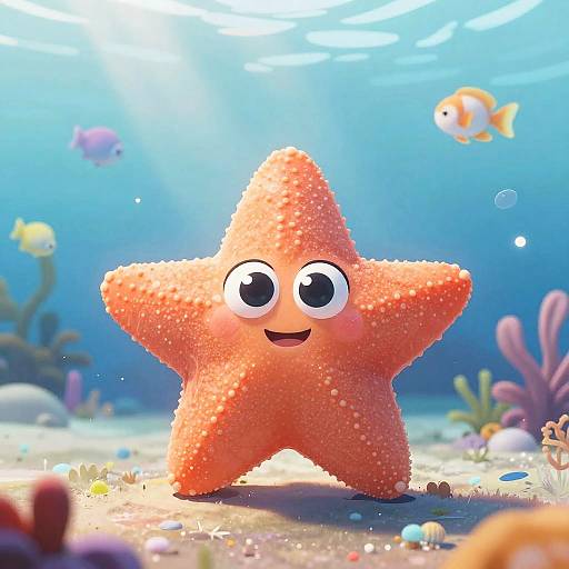 Chibi Starfish Fairy Underwater