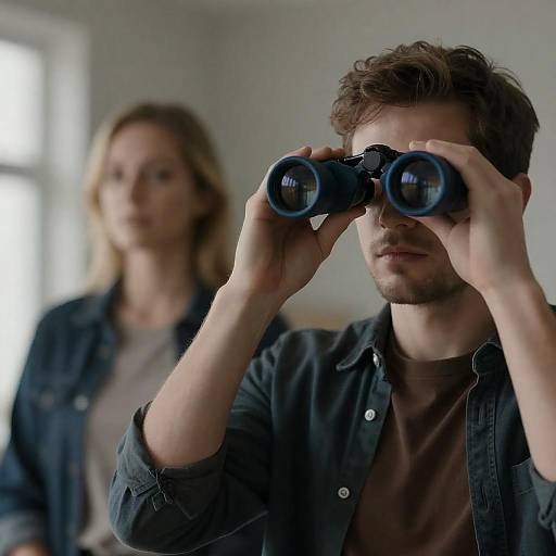 Mysterious Couple in Dim Light