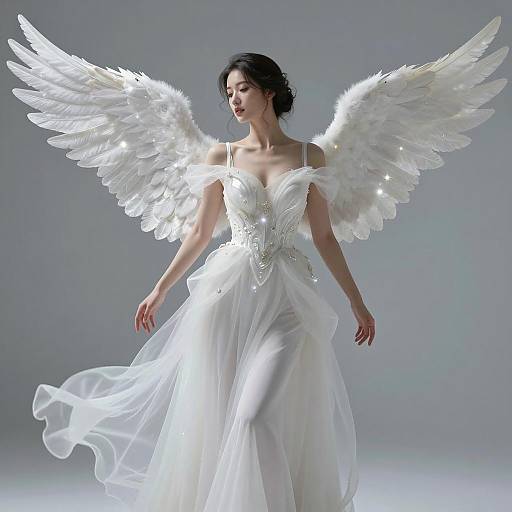 Ethereal Beauty with Angelic Wings