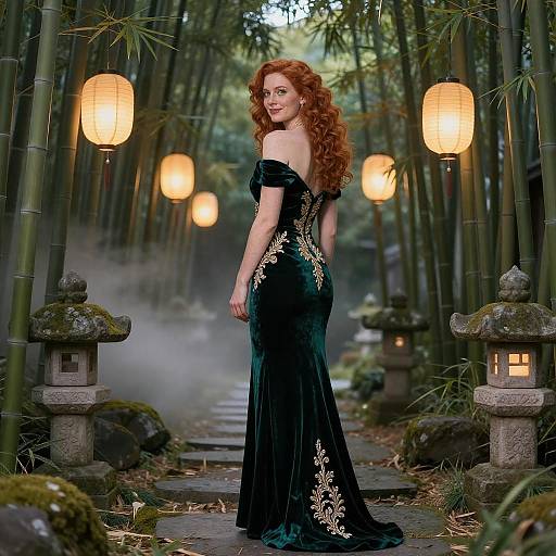 Enchanting Elegance in Moonlit Grove