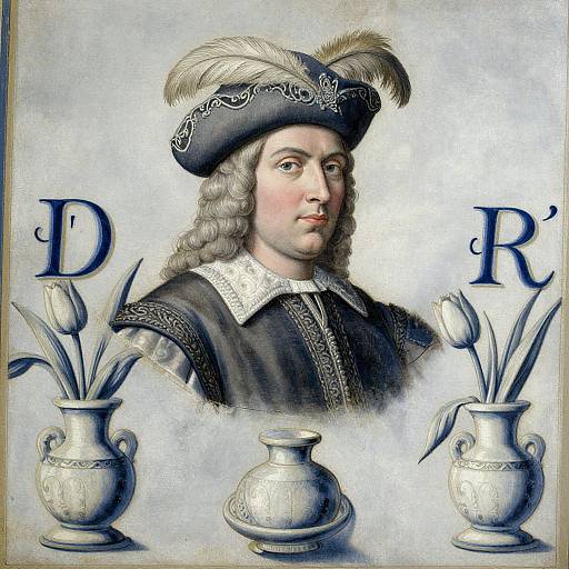 17th-Century Delft Wallpaper Portrait