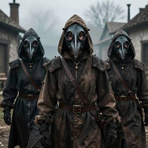 Female Plague Doctors in Dark Village