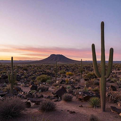Sunset Desert Landscape in Latin America