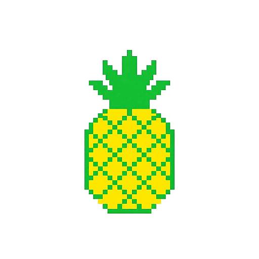 Minimalist 8-bit Pineapple Pixel Logo