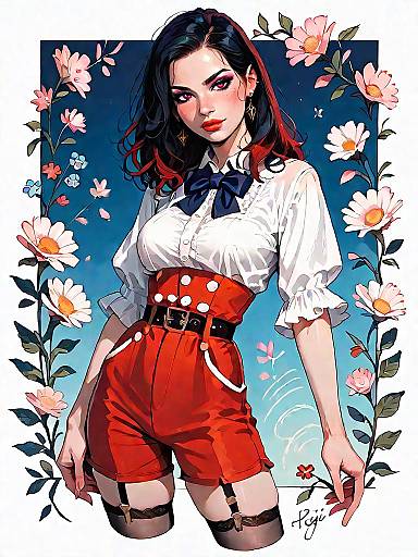 Stylish Woman in Playful Summer Outfit