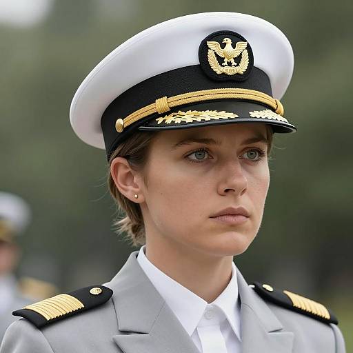 Female Naval Officer in Uniform