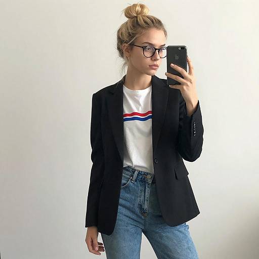 Young Woman Taking Mirror Selfie