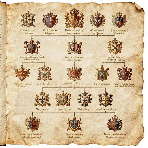 Ancestral Lineage Tree on Parchment