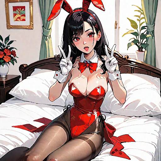 Charming Anime Girl in Elegant Outfit