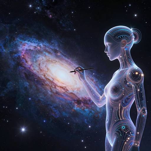 Surreal AI Painting Cosmic Landscape