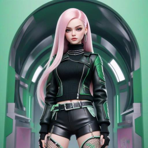 Fashion-Forward Anime Portrait with Attitude Fashion-Forward Anime Portrait with Attitude