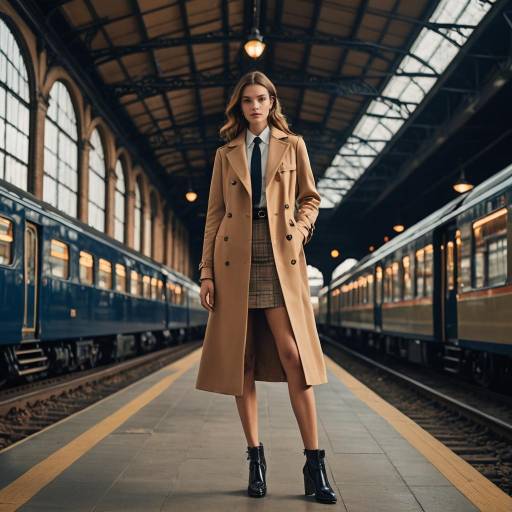 High Fashion Photo at Vintage Train Station