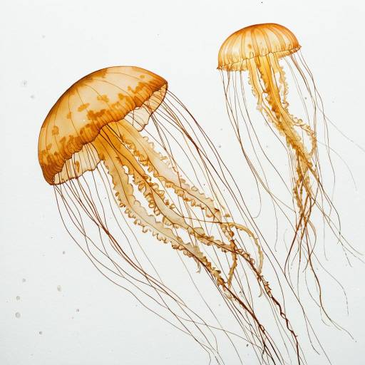 Ethereal Jellyfish with Luminescent Roots Ethereal Jellyfish with Luminescent Roots