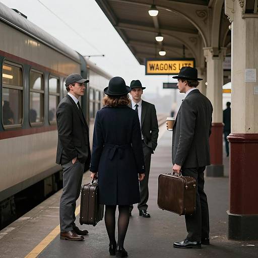 Woman Confronts Men at Train Station