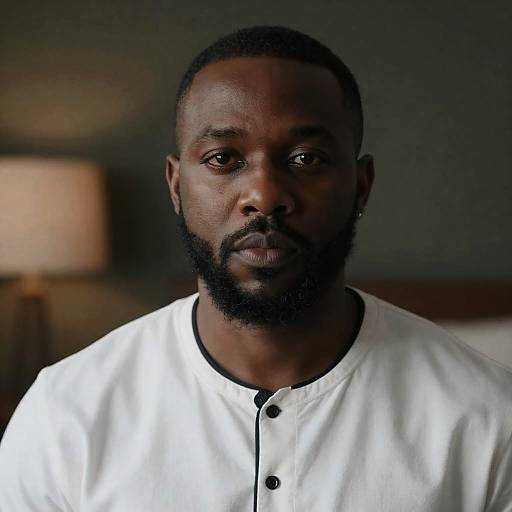 Intense Portrait of a Stylish Black Man