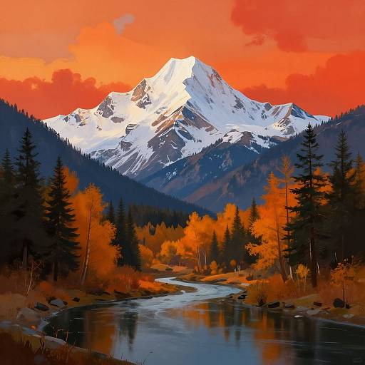 Vibrant Autumn Mountain Landscape