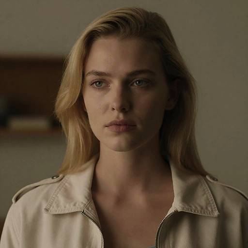 Close-Up Portrait of Young Blonde Woman