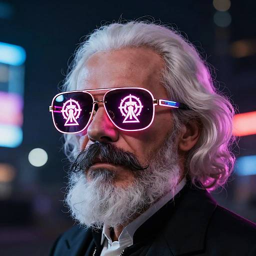 Futuristic Cyberpunk Karl Marx Art