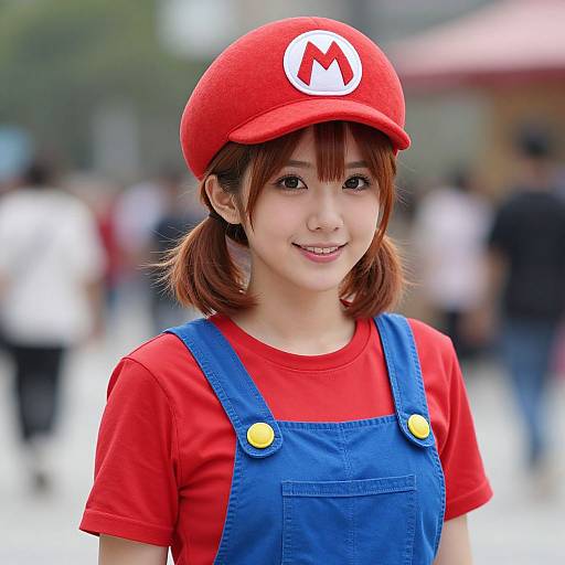 Realistic Girl in Mario Luigi Costume